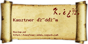 Kasztner Ádám névjegykártya